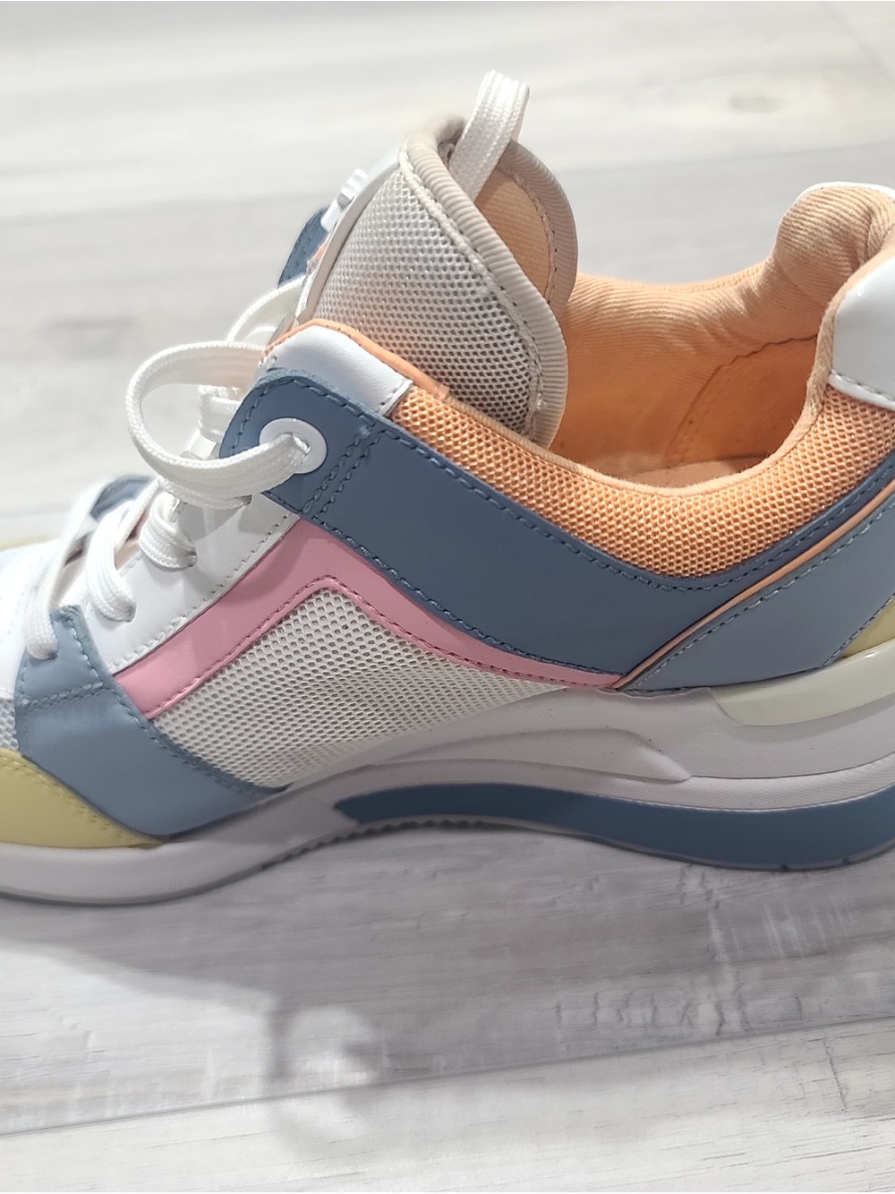 Casual Multi-Color Women's Athletic Sneaker - Pink, Blue, Peach